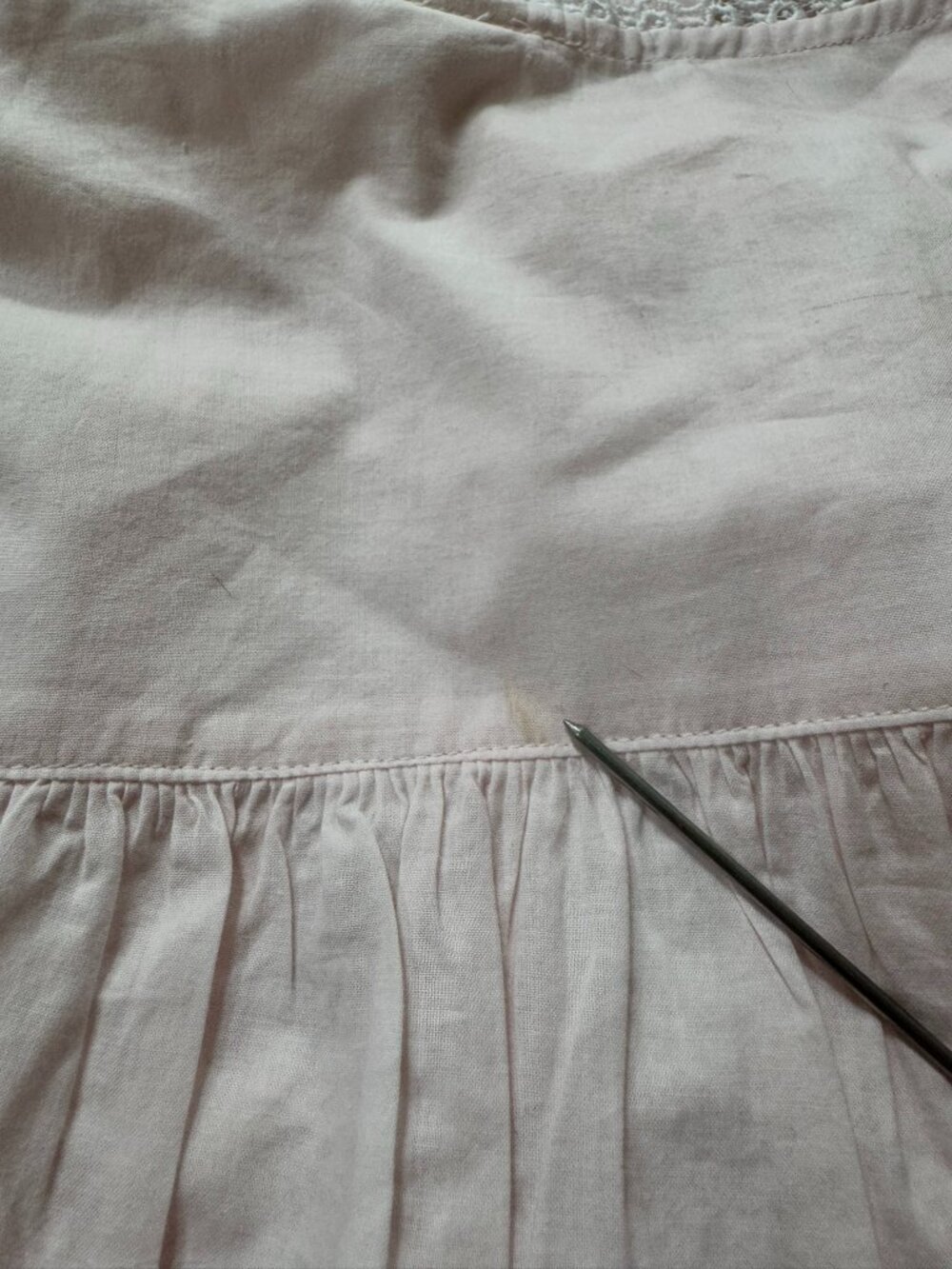 Eileen West Blush Lace Pintuck Full Length Nightgown Cotton NWT Small Oversized - Picture 10 of 11